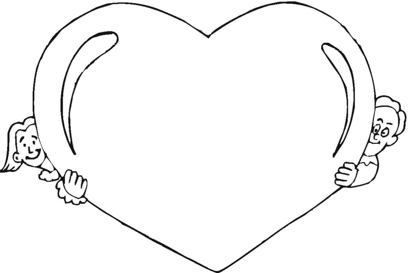 desene de colorat de ziua indragostitilor inima